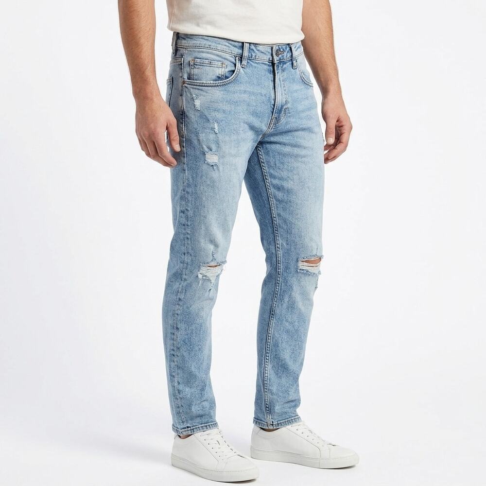 Pepe Blue Stretch Jeans Men Slim Denim Size 30/31